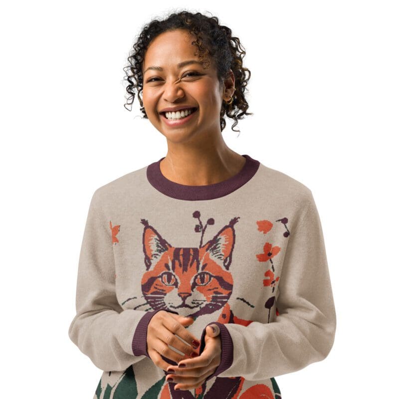 Painted Cat Knitted Sweater