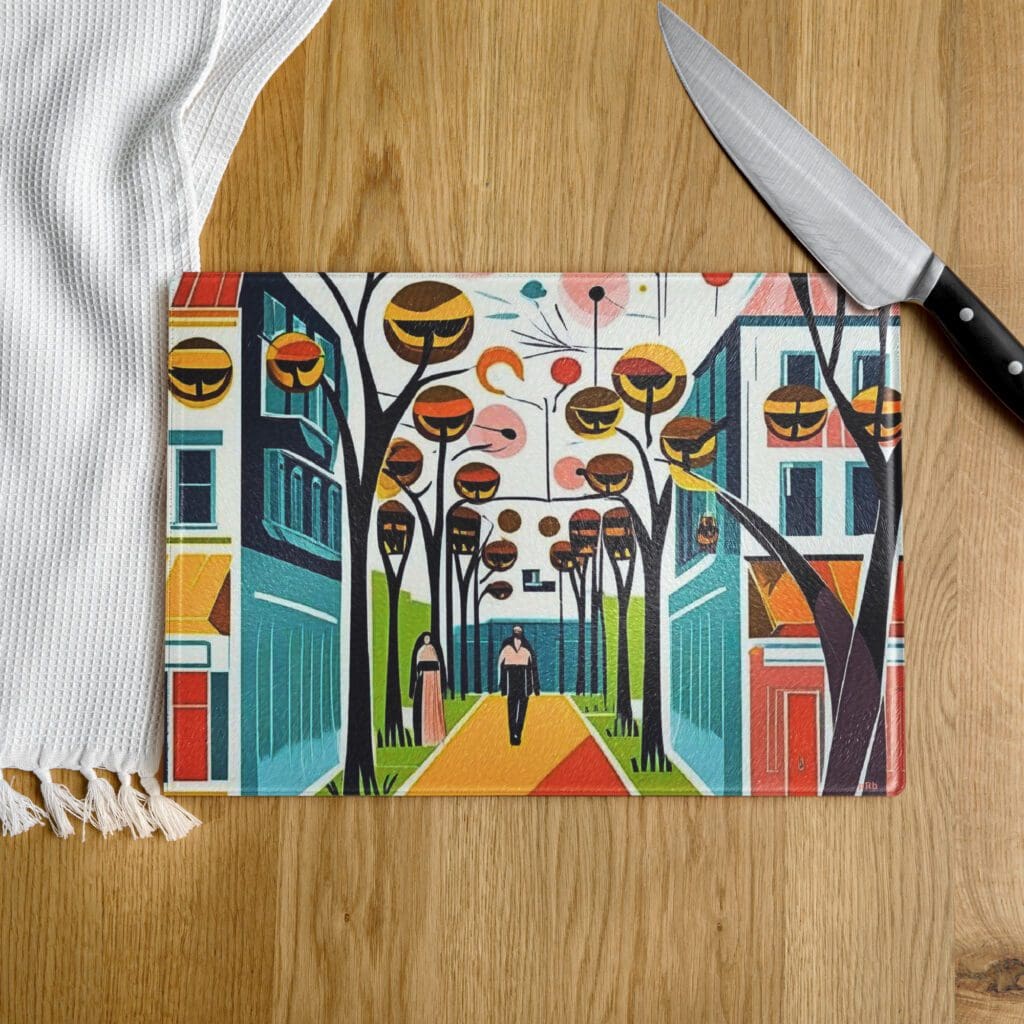 Our Town Glass cutting board