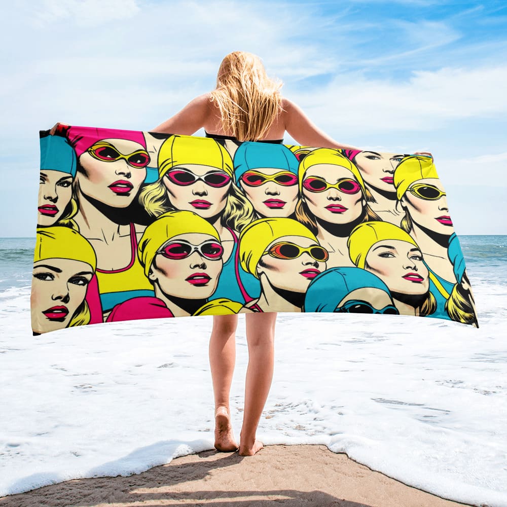 Retro Swim Cap Towel