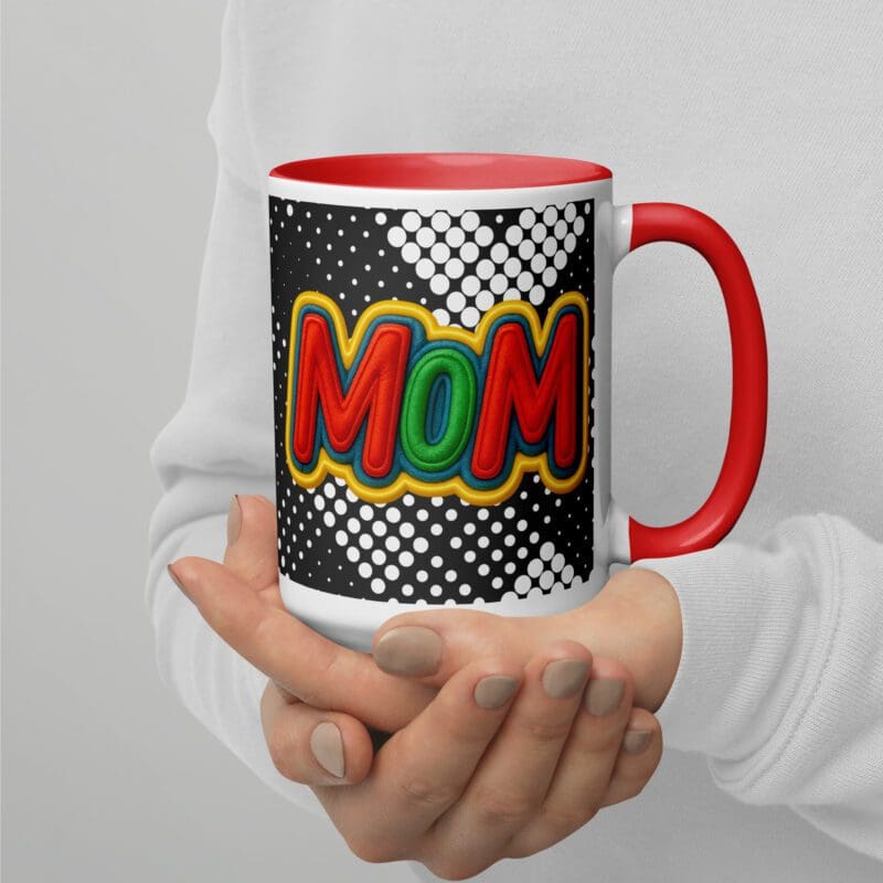 Puffy Mom Graphic Mug with Color Inside