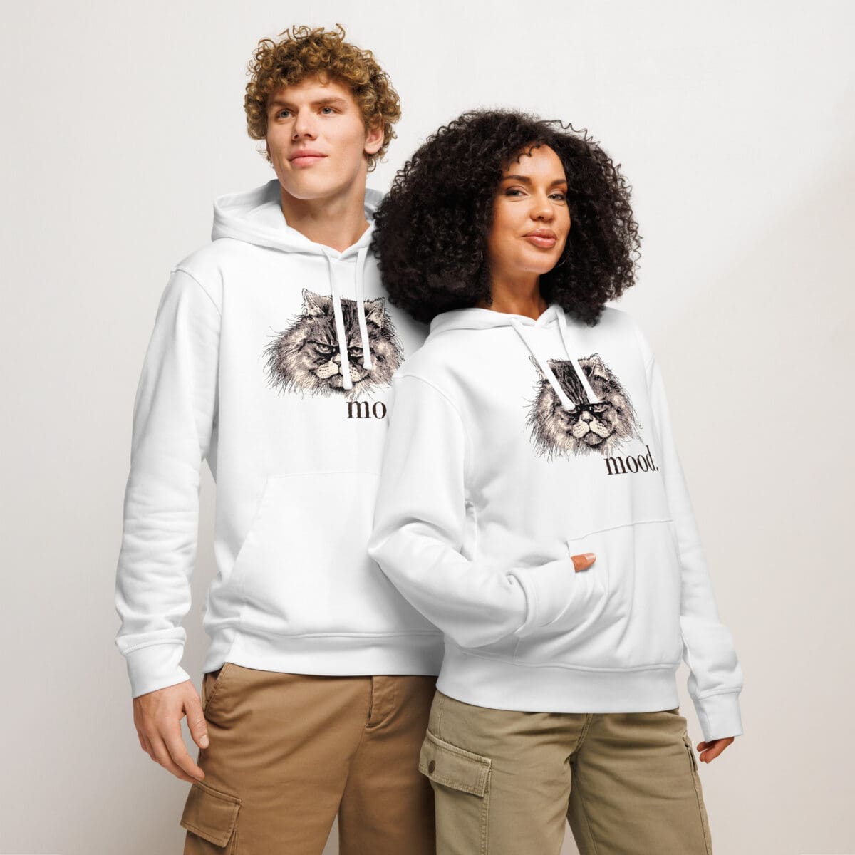 Moody Cat Organic Hoodie