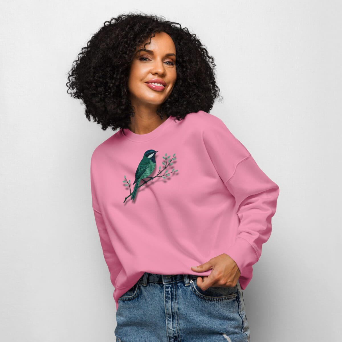 jade paper bird organic sweatshirt